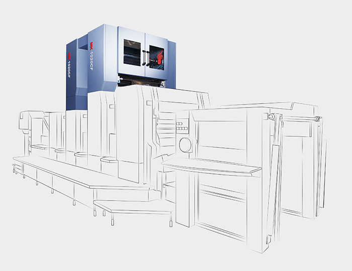 MK 1020CF 冷燙單元
技術(shù)描述：冷燙印技術(shù)
在膠印機(jī)上加裝冷燙單元，完成先燙后印或先印后燙，擺桿跳步能有效節(jié)約電化鋁。